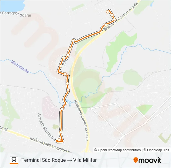 D23 VILA MACEDO / VILA MILITAR Bus Line Map