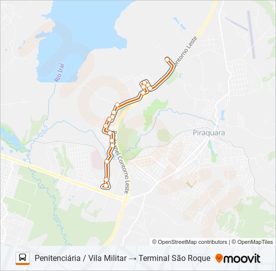 Mapa da linha D23 VILA MACEDO / VILA MILITAR de ônibus