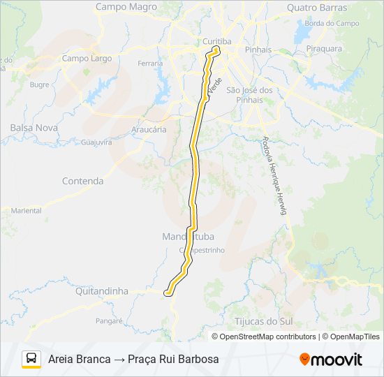 Mapa de G72 AREIA BRANCA / RUI BARBOSA de autobús