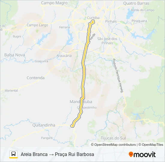 G72 AREIA BRANCA / RUI BARBOSA Bus Line Map