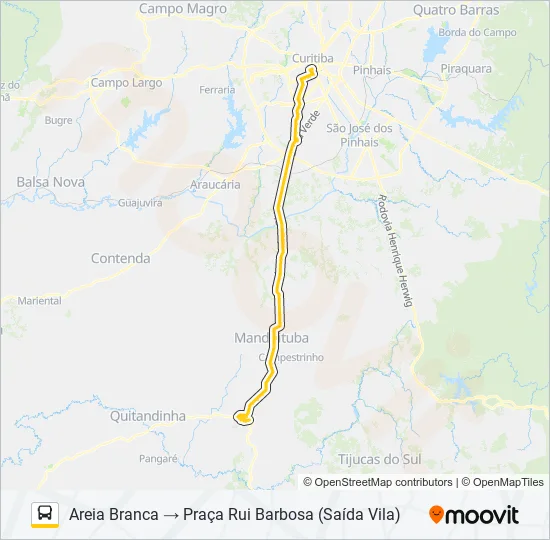 G72 AREIA BRANCA / RUI BARBOSA Bus Line Map