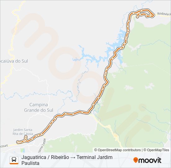 Y98 RIBEIRÃO / JARDIM PAULISTA bus Line Map