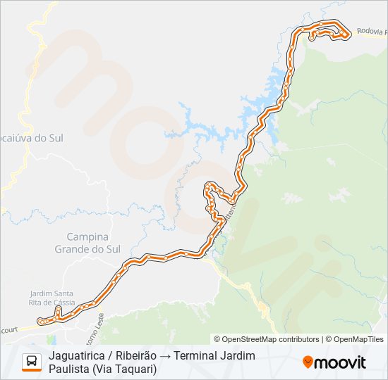 Y98 RIBEIRÃO / JARDIM PAULISTA bus Line Map