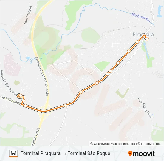 D20 T. PIRAQUARA / T. SÃO ROQUE Bus Line Map