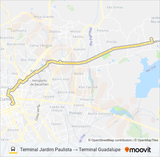 N62 JARDIM PAULISTA / GUADALUPE bus Line Map