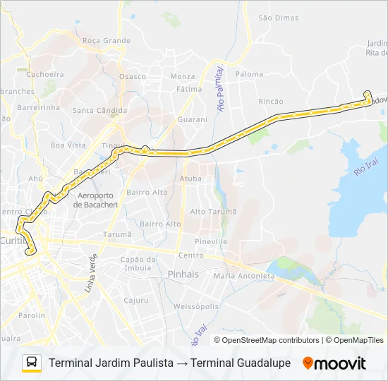 N62 JARDIM PAULISTA / GUADALUPE Bus Line Map