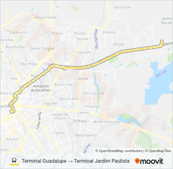 N62 JARDIM PAULISTA / GUADALUPE Bus Line Map