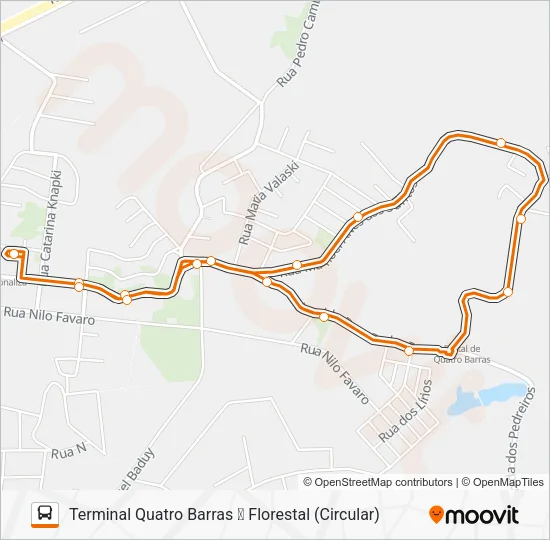 O13 PALMITAL / RIBEIRÃO DO TIGRE Bus Line Map