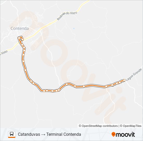 R99 CONEXÃO CONTENDA (CATANDUVAS) bus Line Map