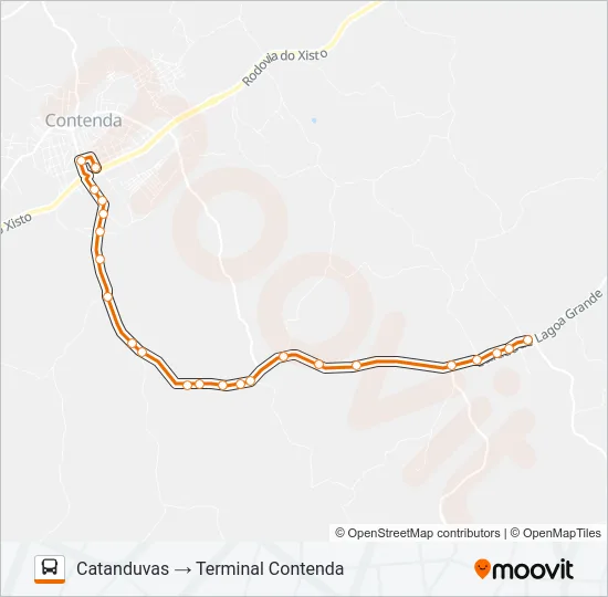R99 CONEXÃO CONTENDA (CATANDUVAS) Bus Line Map