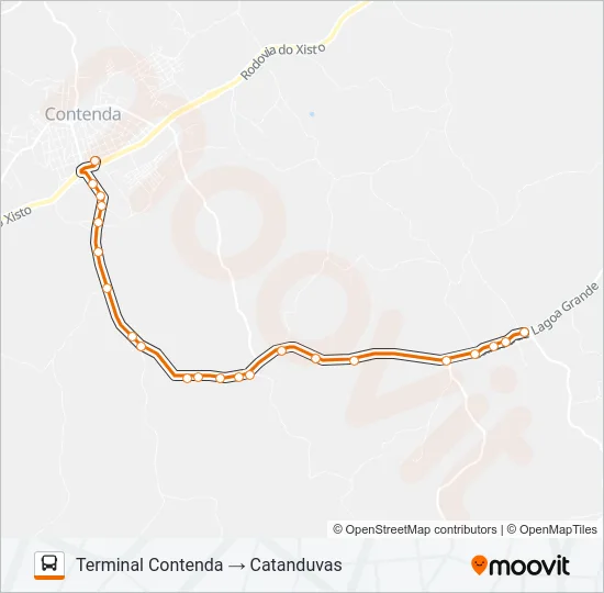 R99 CONEXÃO CONTENDA (CATANDUVAS) Bus Line Map