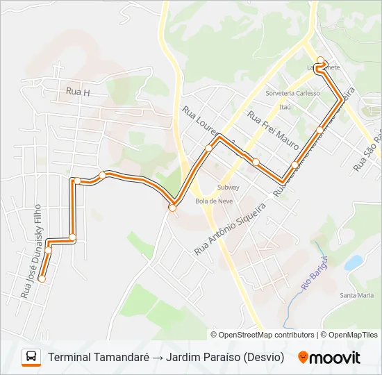 A23 SAN FRANCISCO / JARDIM PARAÍSO Bus Line Map
