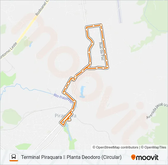 D18 PLANTA DEODORO / SÃO CRISTÓVÃO Bus Line Map