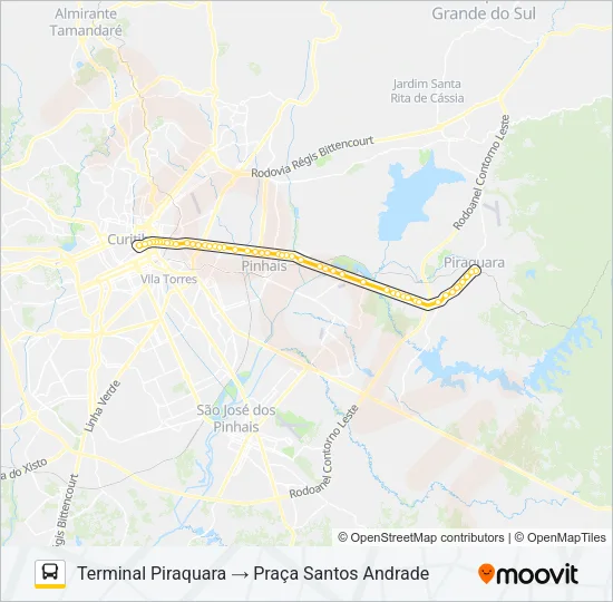 D69 MAD. PIRAQUARA / SANTOS ANDRADE Bus Line Map