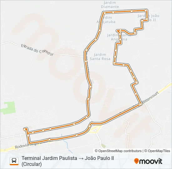 N24 JOÃO PAULO II / ÁREA INDUSTRIAL Bus Line Map