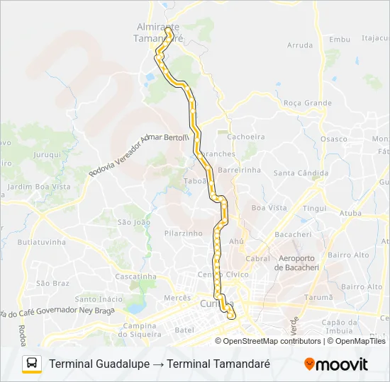 A06 TAMANDARÉ / GUADALUPE (MINÉRIOS) Bus Line Map
