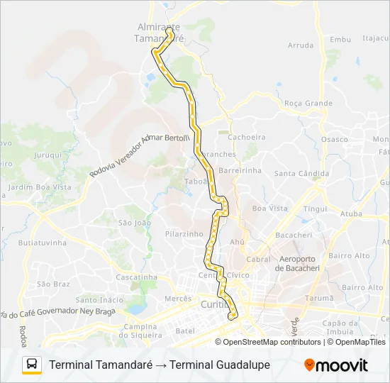 A06 TAMANDARÉ / GUADALUPE (MINÉRIOS) Bus Line Map