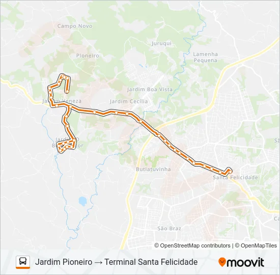 P59 BOM PASTOR (VIA JARDIM PIONEIRO) Bus Line Map