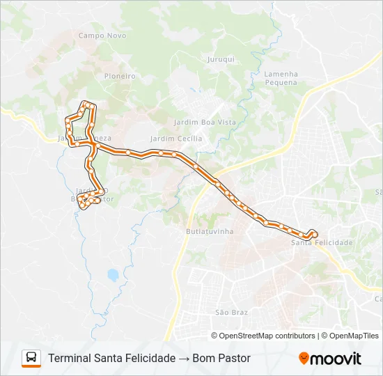 P59 BOM PASTOR (VIA JARDIM PIONEIRO) Bus Line Map