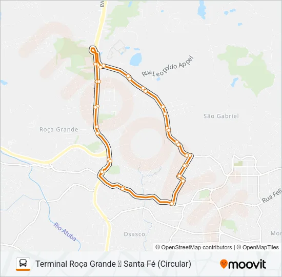 S59 SANTA FÉ / ROÇA GRANDE (CIRCULAR) Bus Line Map