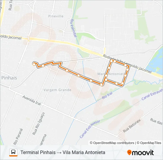 C39 WEISSÓPOLIS / VILA MARIA ANTONIETA Bus Line Map