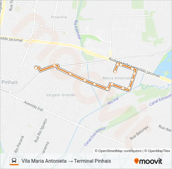 C39 WEISSÓPOLIS / VILA MARIA ANTONIETA Bus Line Map