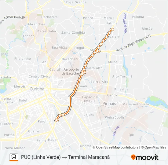 B42 MARACANÃ / PUC (VIA FAGUNDES VARELA) Bus Line Map