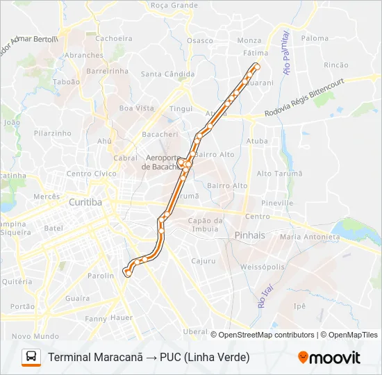 B42 MARACANÃ / PUC (VIA FAGUNDES VARELA) Bus Line Map