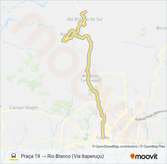 L79 RIO BRANCO / PRAÇA 19 (VIA TAMANDARÉ) Bus Line Map