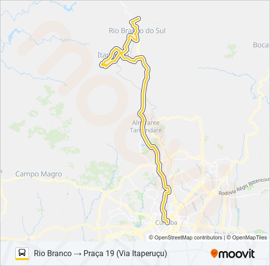 L79 RIO BRANCO / PRAÇA 19 (VIA TAMANDARÉ) bus Line Map