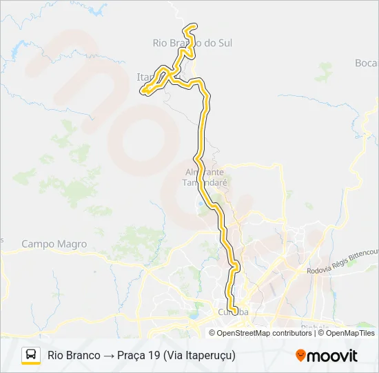 L79 RIO BRANCO / PRAÇA 19 (VIA TAMANDARÉ) Bus Line Map
