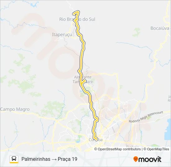 L79 RIO BRANCO / PRAÇA 19 (VIA TAMANDARÉ) Bus Line Map