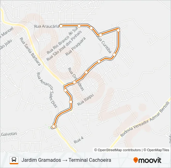 A14 JARDIM GRAMADOS / SÃO VENÂNCIO (CIRCULAR) Bus Line Map