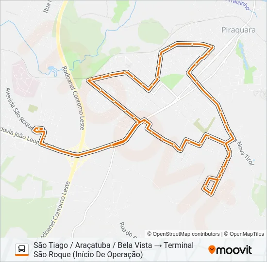D97 CIRCULAR BELA VISTA / SÃO TIAGO / NOVA TIROL Bus Line Map