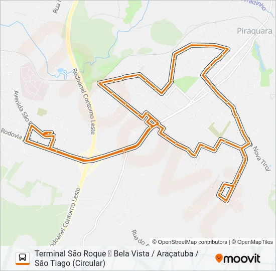 D97 CIRCULAR BELA VISTA / SÃO TIAGO / NOVA TIROL Bus Line Map