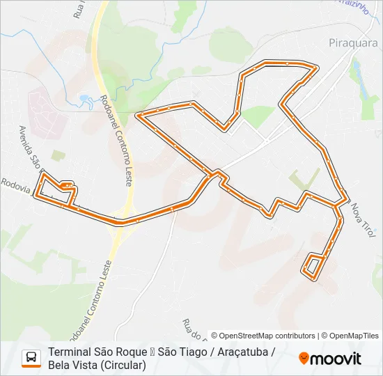 D97 CIRCULAR BELA VISTA / SÃO TIAGO / NOVA TIROL Bus Line Map