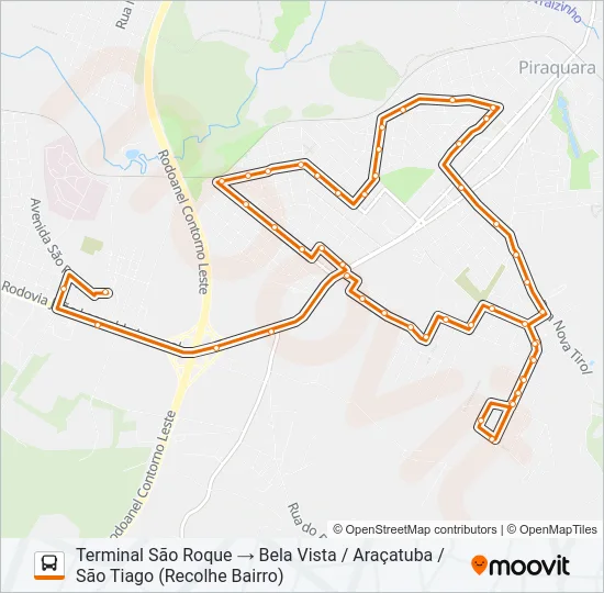 D97 CIRCULAR BELA VISTA / SÃO TIAGO / NOVA TIROL Bus Line Map