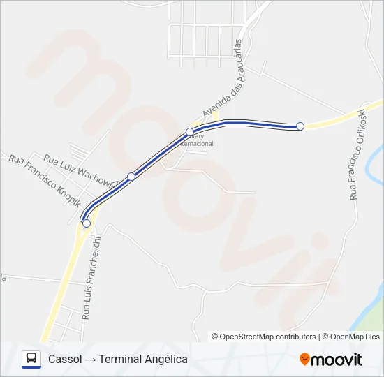 S43 CASSOL Bus Line Map