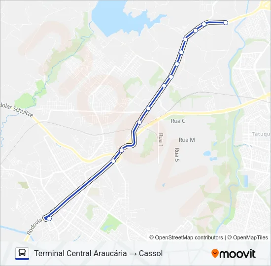 S43 CASSOL Bus Line Map