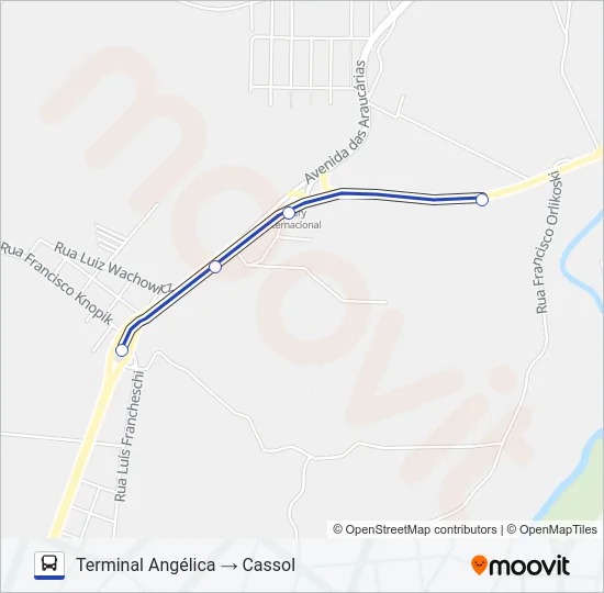 S43 CASSOL Bus Line Map
