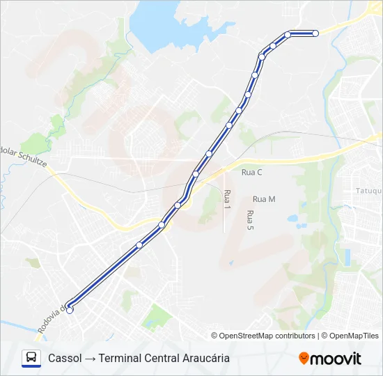 S43 CASSOL Bus Line Map