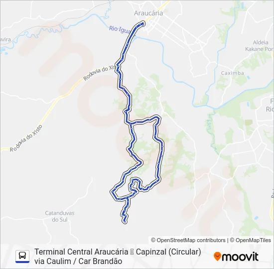 F55 CAPINZAL Bus Line Map