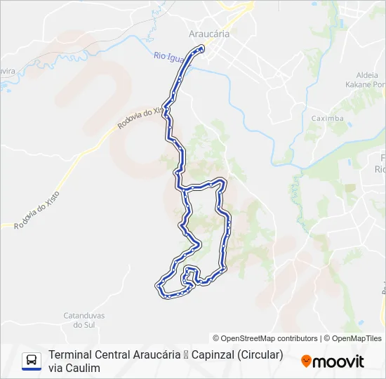 F55 CAPINZAL Bus Line Map