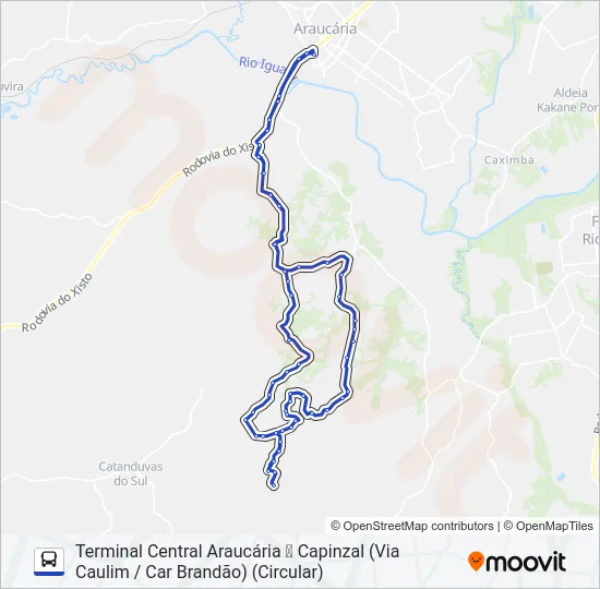 F55 CAPINZAL Bus Line Map