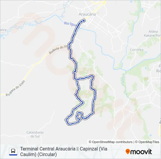 F55 CAPINZAL Bus Line Map