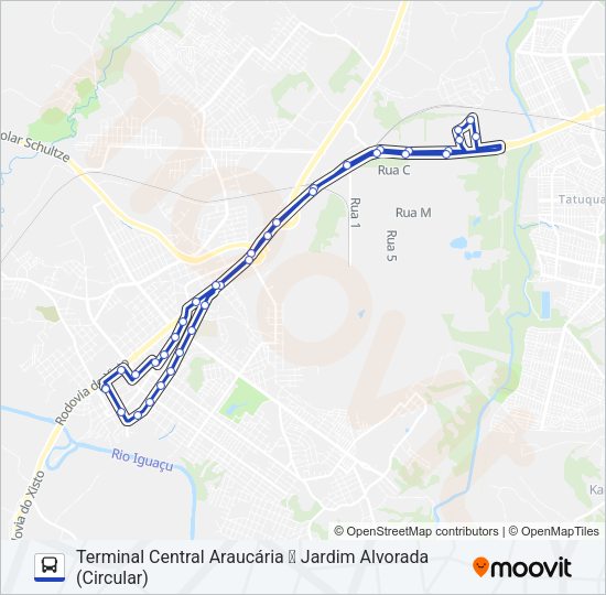 S31 ALVORADA Ônibus Line Map