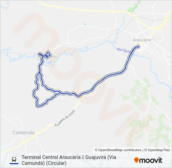 S62 GUAJUVIRA Bus Line Map