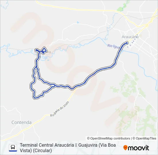 S62 GUAJUVIRA Bus Line Map