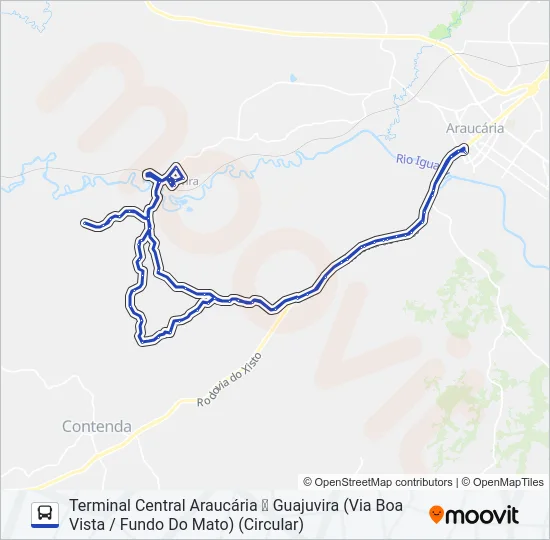 S62 GUAJUVIRA Bus Line Map