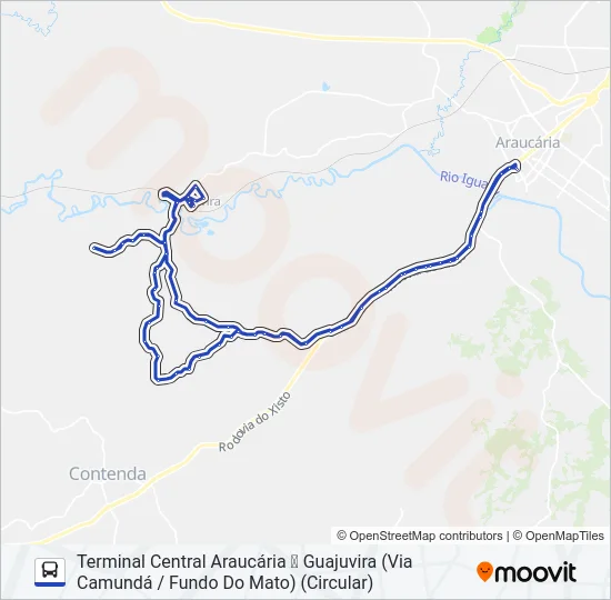S62 GUAJUVIRA Bus Line Map
